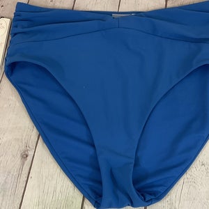 CALIA Womens Small High Rise Racing Cut Swimwear Bottoms Tummy Control UPF +50