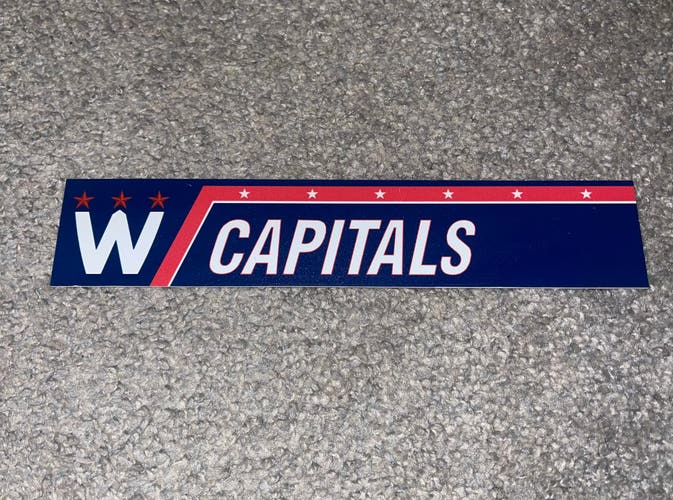 Washington Capitals Blue Alternate Locker Room Tag Nameplate Team Used NHL