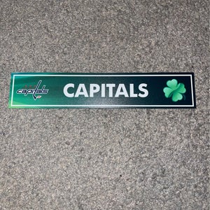 Washington Capitals St Patrick’s Day Locker Room Tag Nameplate Team Used NHL