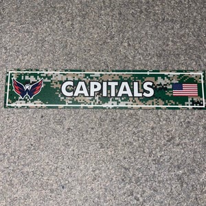Washington Capitals Military Night Camo Locker Room Tag Nameplate Team Used NHL