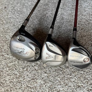 Taylormade R7 Driver, V Steel 3 wood, and Taylor 5 Hybrid Combo Set Stiff Flex