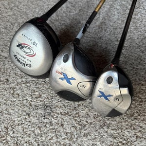 Callaway C4 Driver, X Hot 3 wood, and X 3 hybrid Golf Club Combo