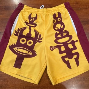 WaveDog Maroon/yellow lacrosse shorts