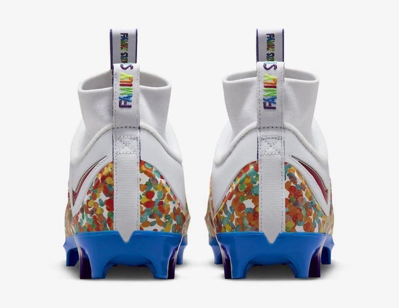 Size 10 Nike Lebron 4 Menace 3 Fruity Pebbles White Football Cleats FV8044-100 Nike LeBron IV Menace 3 Fruity Pebbles Football Cleats Men main image 2