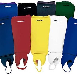 Cranbarry Deluxe Shin Guards- Red;  Size Adult    (New)