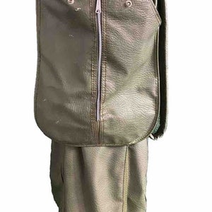 A-Jay Richard Milton 3-Way 1 Strap Vintage Golf Bag With Rain Cover Zippers Work
