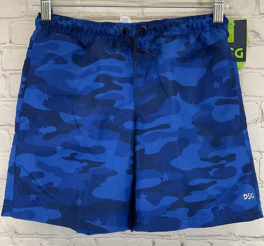 Boy's DAB14128PRT Athletic Fit Rec Fabric Shorts Team Royal Blue Camo M Medium