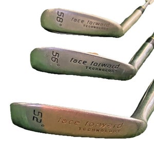 F2 Plus Face Forward Wedge Set 52 56 58 Gap Sand Lob Stiff Steel RH Good Grips
