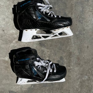 2023 True 2 Piece Hockey Goalie Skates Wide Width Pro Stock Size 6.5 (Used)