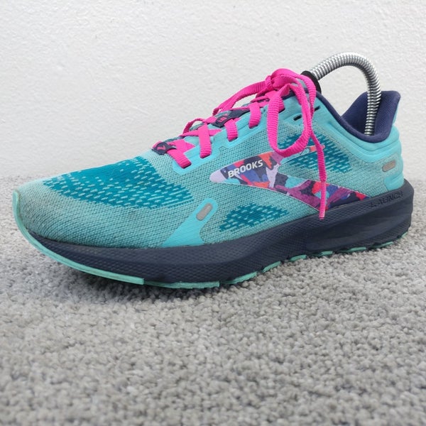 Brooks Launch 9 GTS Womens Size 7 Running Shoes Blue Low Trainers 1203731B456