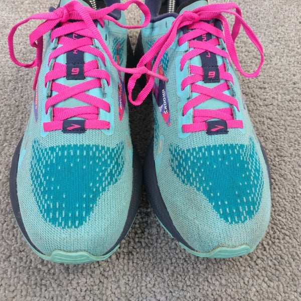 Brooks Launch 9 GTS Womens Size 7 Running Shoes Blue Low Trainers 1203731B456