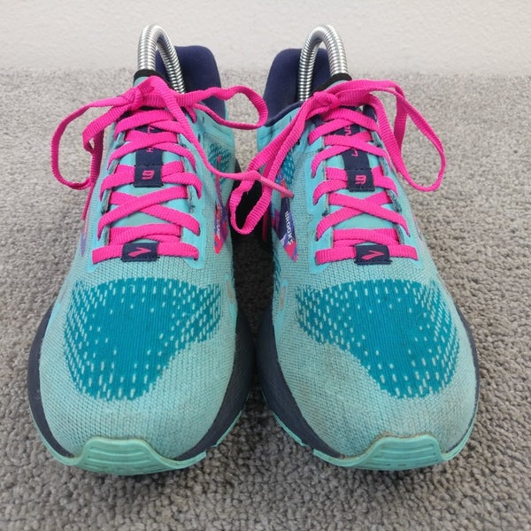 Brooks Launch 9 GTS Womens Size 7 Running Shoes Blue Low Trainers 1203731B456