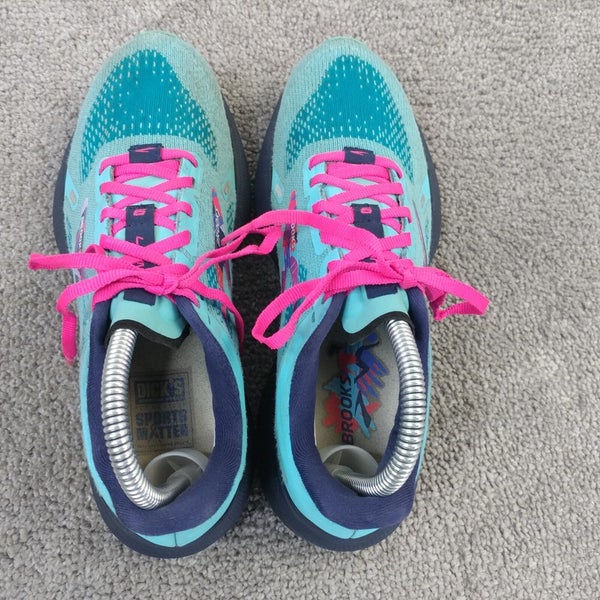 Brooks Launch 9 GTS Womens Size 7 Running Shoes Blue Low Trainers 1203731B456
