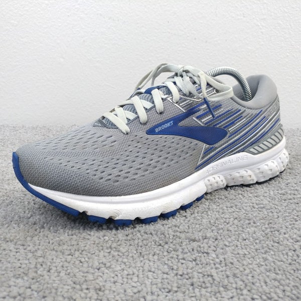 Brooks Adrenaline GTS 19 Mens Size 9.5 Running Shoes Gray Blue Low NO INSOLES