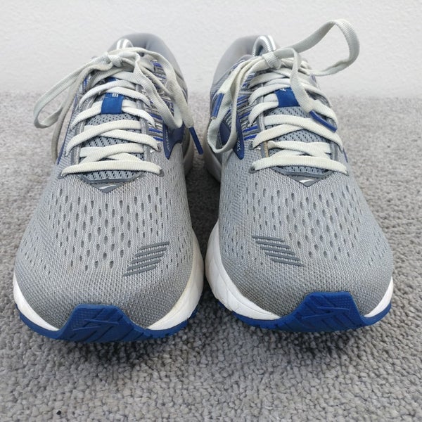 Brooks Adrenaline GTS 19 Mens Size 9.5 Running Shoes Gray Blue Low NO INSOLES