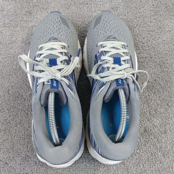 Brooks Adrenaline GTS 19 Mens Size 9.5 Running Shoes Gray Blue Low NO INSOLES
