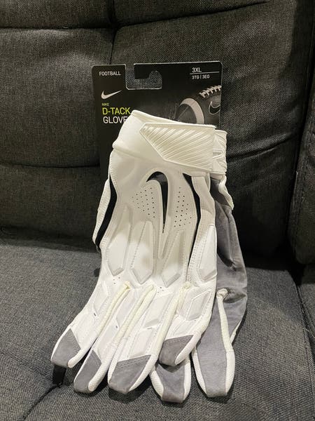 Nike D-TACK GLOVES 4XL ホワイト/グレー【新品・未使用】 3xl Nike d-tack gloves 6.0 in football | SidelineSwap | Buy and