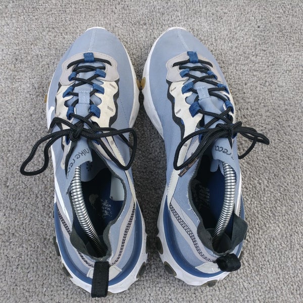 Nike React Element 55 Indigo Fog Mens Size 10 Running Shoes Blue BQ6166-402 Low