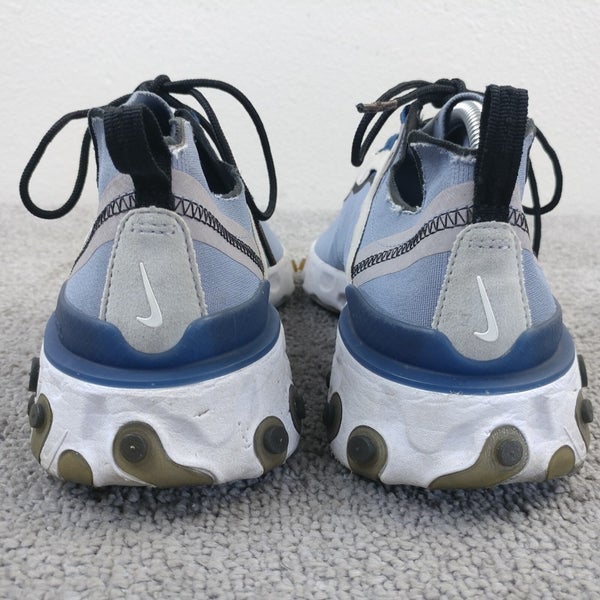 Nike React Element 55 Indigo Fog Mens Size 10 Running Shoes Blue BQ6166-402 Low