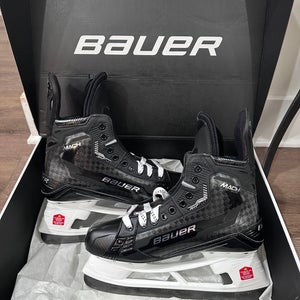 Bauer Supreme Mach Skates Size 9.5 Pro Stock with Fly-Ti Runners