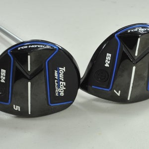 Tour Edge Hot Launch E524 #5 and #7 Fairway Wood Set Senior Flex RH 50g # 196385