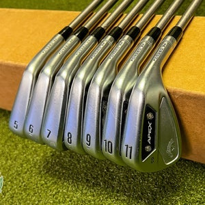 Used RH Callaway APEX Pro/CB Forged '24 Irons 5-11 Stiff Flex Graphite Golf Set