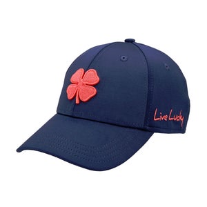NEW Black Clover Live Lucky Premium Clover #163 Navy Fitted S/M Golf Hat