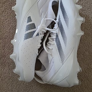 new men's 12 adidas SM adizero Impact White Football Cleats Shoes IH7466