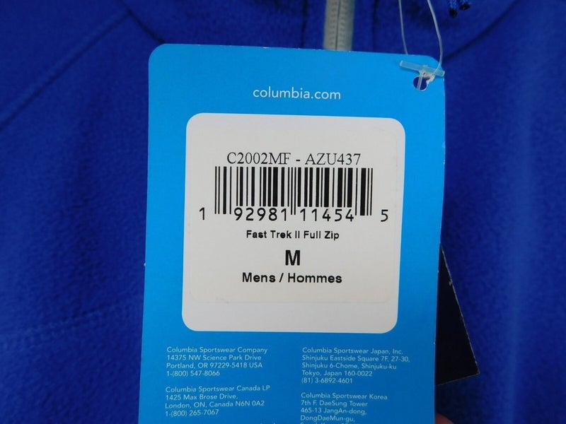 Columbia Fast Trek II Full Zipper Fleece Jacket - Medium - Los Angeles Dodgers