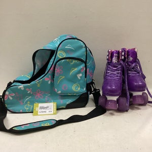 Used ROLLER SKATES Junior Rec Fitness Skates Teal Adjustable 11725-S000486047
