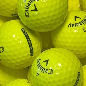 24 Near Mint AAAA Yellow Callaway Supersoft Used Golf Balls
