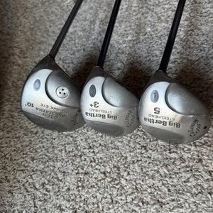 Callaway Big Bertha Steelhead Driver, 3+ and 5 wood combo Set Regular Flex