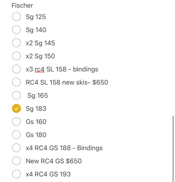 Huge Race Ski Sale
