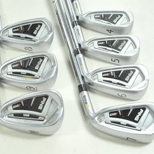 Ping i20 4-W Iron Set Stiff Flex Yellow Dot Right CFS Steel # 197048
