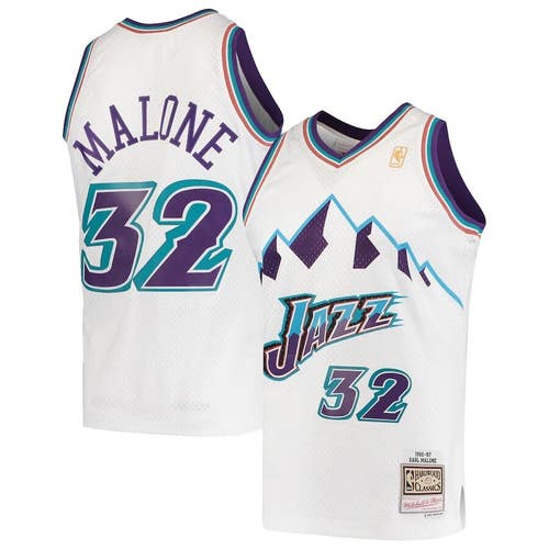 Karl Malone Utah Jazz Mitchell & Ness 1996-1997 Mountains Authentic Jersey
