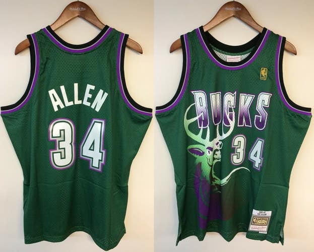Ray Allen Milwaukee Bucks Mitchell & Ness NBA Authentic Jersey 1996-1997 Rookie