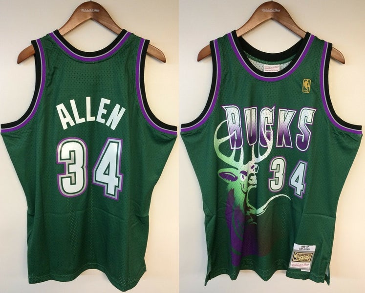 Ray Allen Milwaukee Bucks Mitchell & Ness NBA Authentic Jersey 1996-1997 Rookie