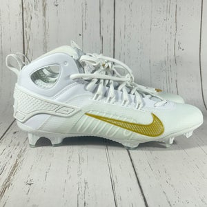 Nike Huarache 9 Elite Mid Mens Lacrosse Cleats White Size 11 FD0088-100