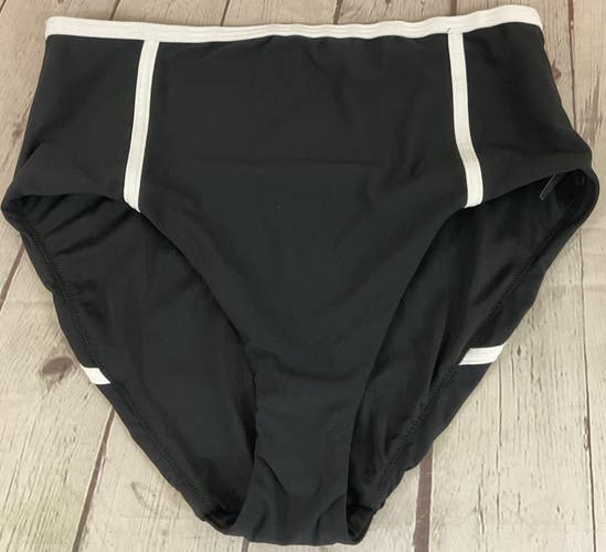 CALIA Womens Size Small Swim Suit Bottoms High Waisted Racing Cut Raised Seams
