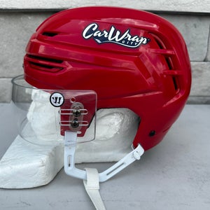Warrior Alpha One Pro Hockey Helmet Pro Stock Medium Red 360297