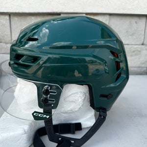CCM Tacks 710 Pro Stock Hockey Helmet Visor Combo Green Small 8367920