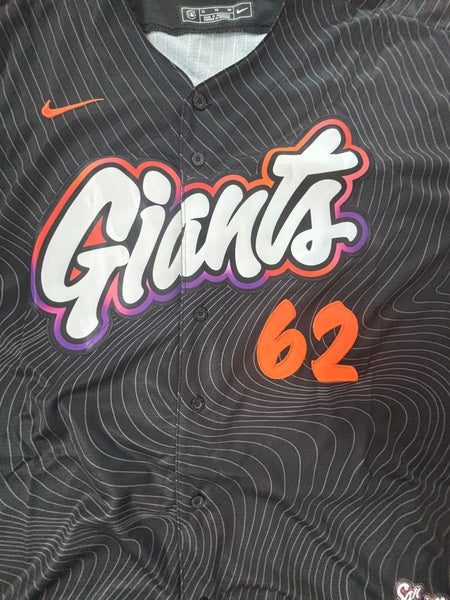 Logan Webb San Francisco Giants Black 2025 City Connect Jersey Adult XL NWT