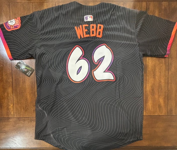 Logan Webb San Francisco Giants Black 2025 City Connect Jersey Adult XL NWT