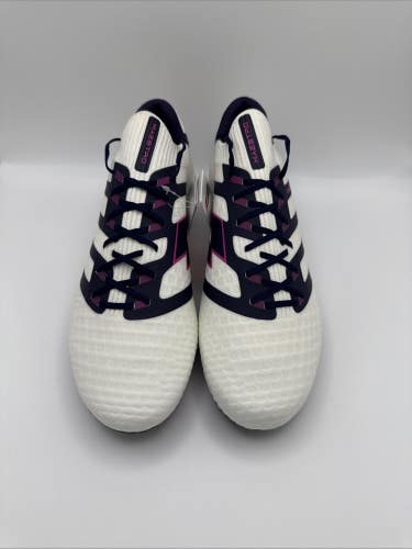 Lotto Maestro 100 IV FG Mens Soccer Cleats All White Navy Vivid Fuchsia US Sz 10