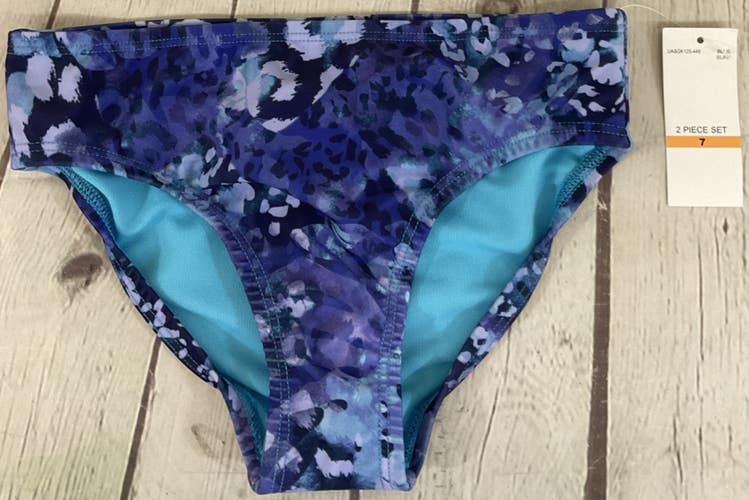 Under Armour Girls Size 7 Tropic Animal Two Piece Bottoms RashGaurd Material