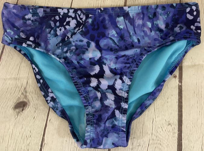Under Armour Girls Size 8 TwoPiece Swim Bottoms RashGaurd Materials Animal Print