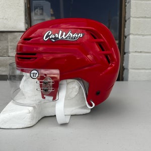 NEW! Warrior Alpha One Pro Hockey Helmet Visor Combo Medium Red 876352