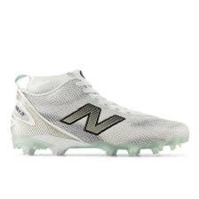 White Men's Size M 9.0 Adult New Balance Mid Top Freeze Molded Cleats (Used)