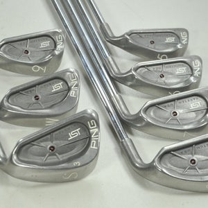 Ping ISI Stainless 5-W,SW Iron Set Stiff Flex Right Cushin JZ Steel # 196523