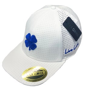 NEW Black Clover Live Lucky Perf 15 White Fitted S/M Golf Hat/Cap